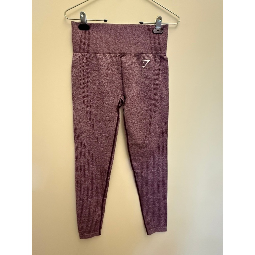 Gymshark Vital Seamless High Waisted Leggings Marl Purple Womens Yoga XS/S